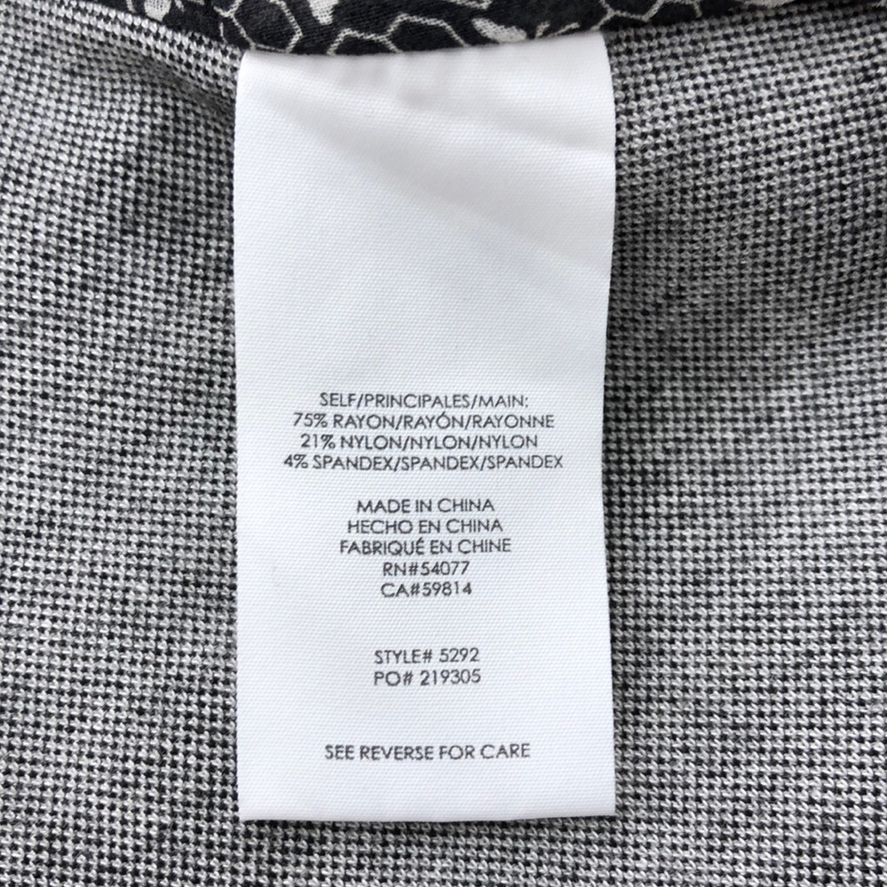 Cabi Grey & Cream Checkered Button Front Blazer - image 6